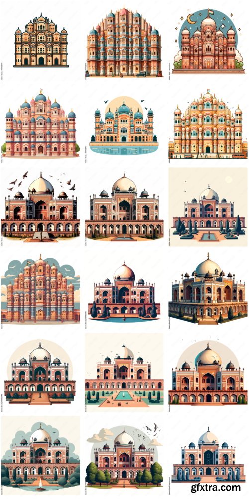 Amazing Vector, Collection of Everything About India 1184xAI