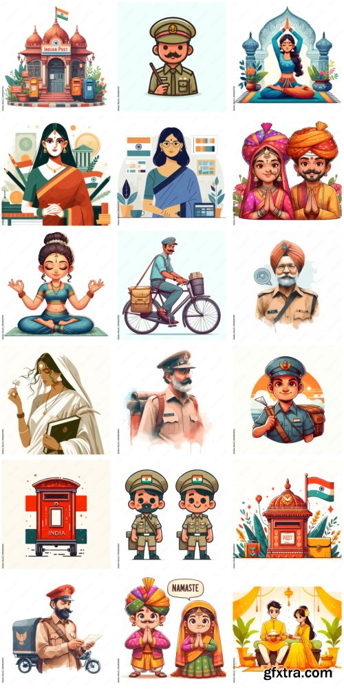 Amazing Vector, Collection of Everything About India 1184xAI