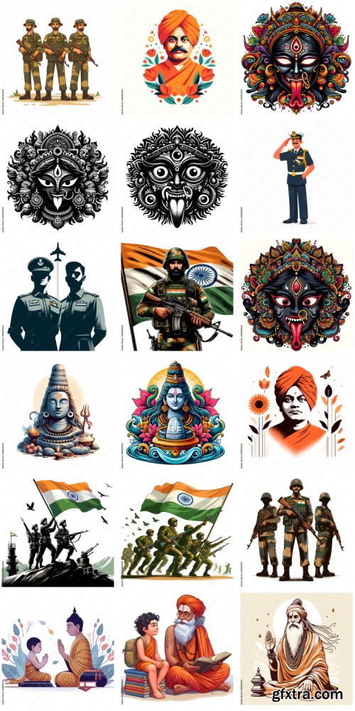 Amazing Vector, Collection of Everything About India 1184xAI