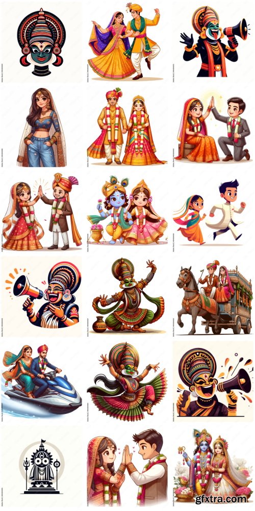 Amazing Vector, Collection of Everything About India 1184xAI