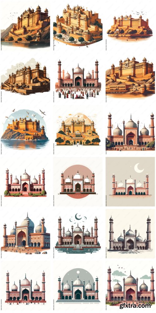 Amazing Vector, Collection of Everything About India 1184xAI