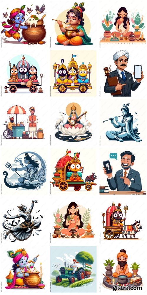 Amazing Vector, Collection of Everything About India 1184xAI