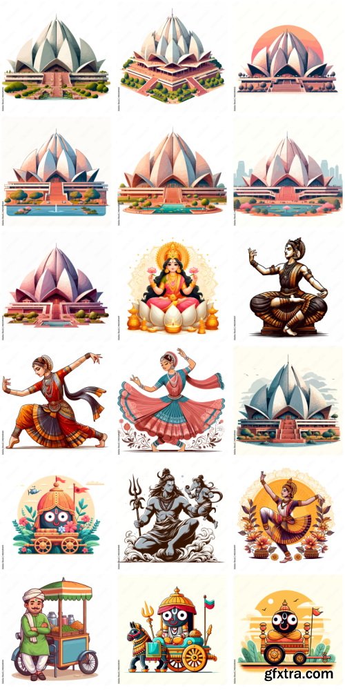 Amazing Vector, Collection of Everything About India 1184xAI