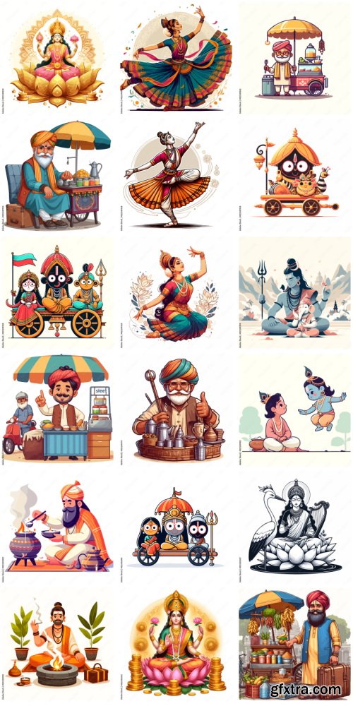 Amazing Vector, Collection of Everything About India 1184xAI