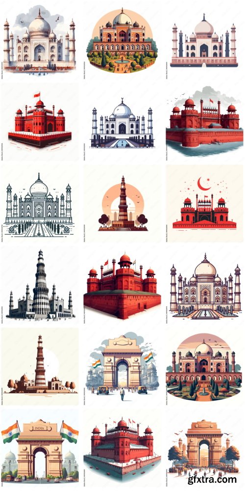 Amazing Vector, Collection of Everything About India 1184xAI