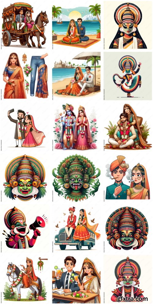 Amazing Vector, Collection of Everything About India 1184xAI