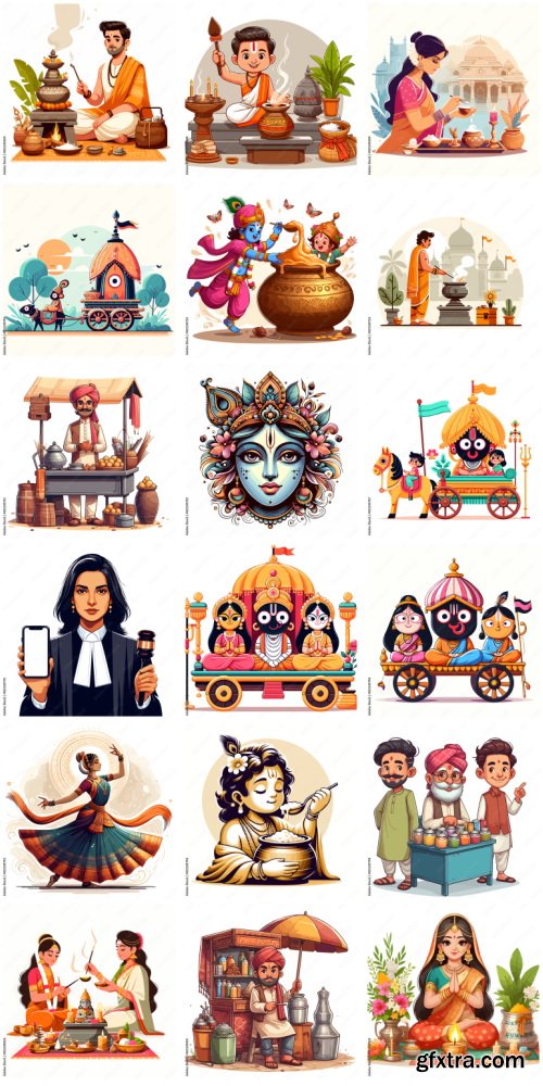 Amazing Vector, Collection of Everything About India 1184xAI