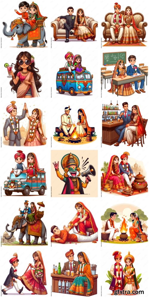 Amazing Vector, Collection of Everything About India 1184xAI