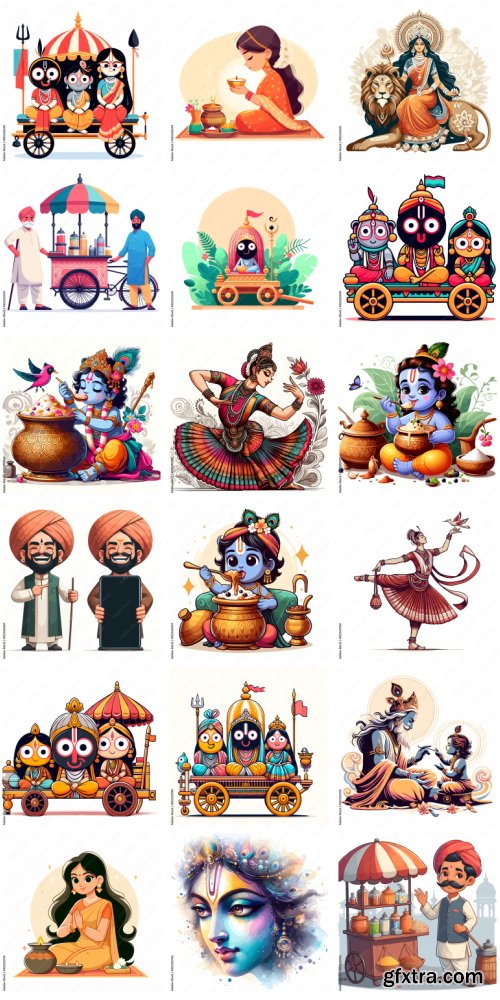 Amazing Vector, Collection of Everything About India 1184xAI