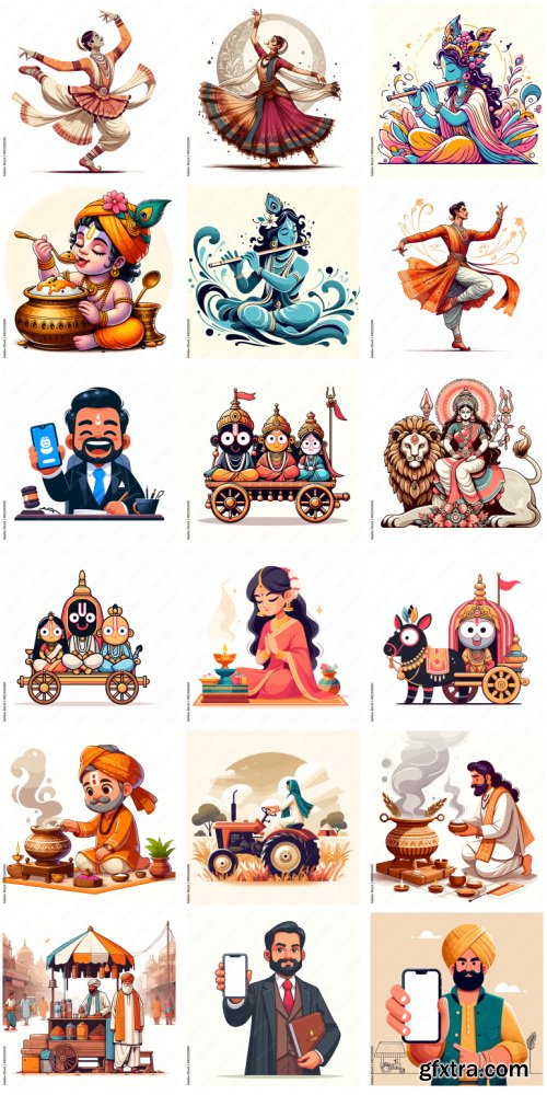 Amazing Vector, Collection of Everything About India 1184xAI