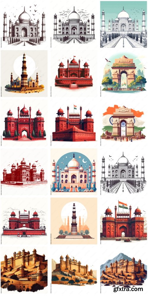 Amazing Vector, Collection of Everything About India 1184xAI