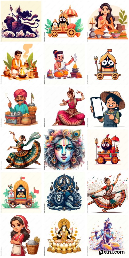 Amazing Vector, Collection of Everything About India 1184xAI