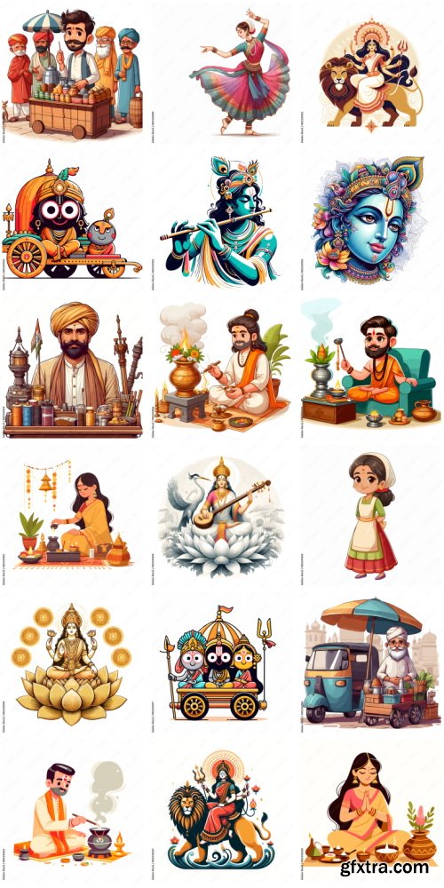 Amazing Vector, Collection of Everything About India 1184xAI