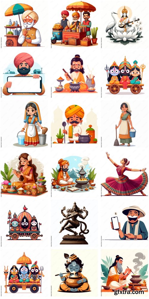 Amazing Vector, Collection of Everything About India 1184xAI