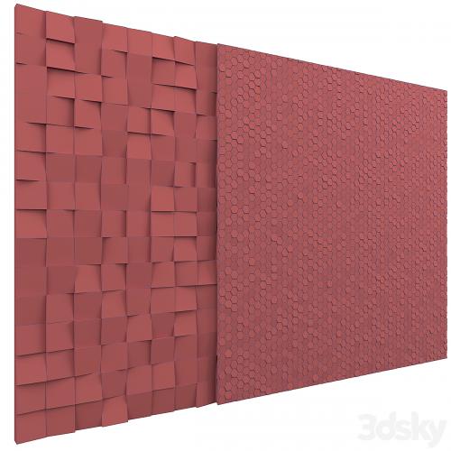 Rose Gold Panels Cubes & Hexagons