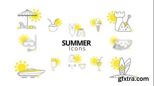 Videohive Summer Icons 52432379