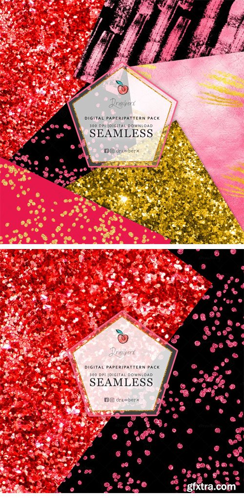 Glittering Seamless Patterns Pack