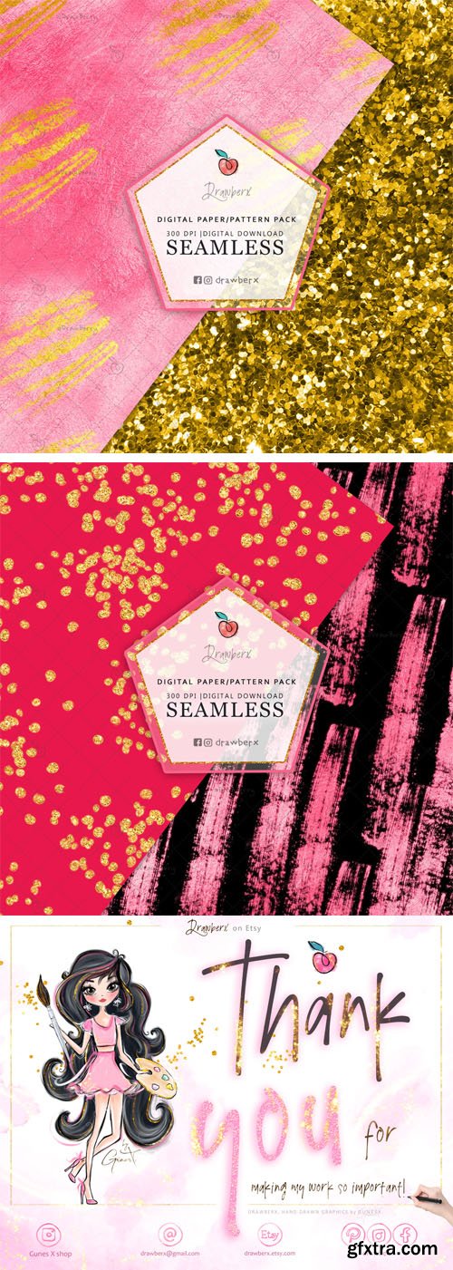 Glittering Seamless Patterns Pack