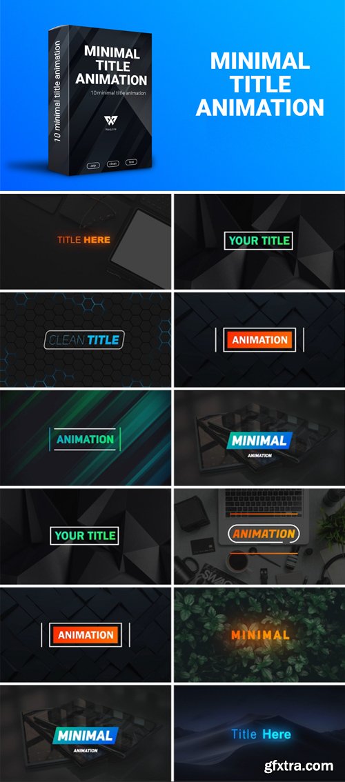 10 Minimal Titles Animation - After Effects Projects