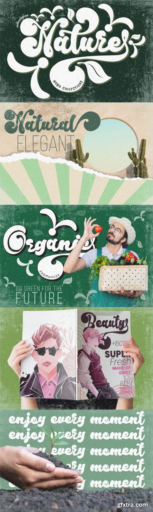 Nature Font - Retro Style & Vegan Inspiration