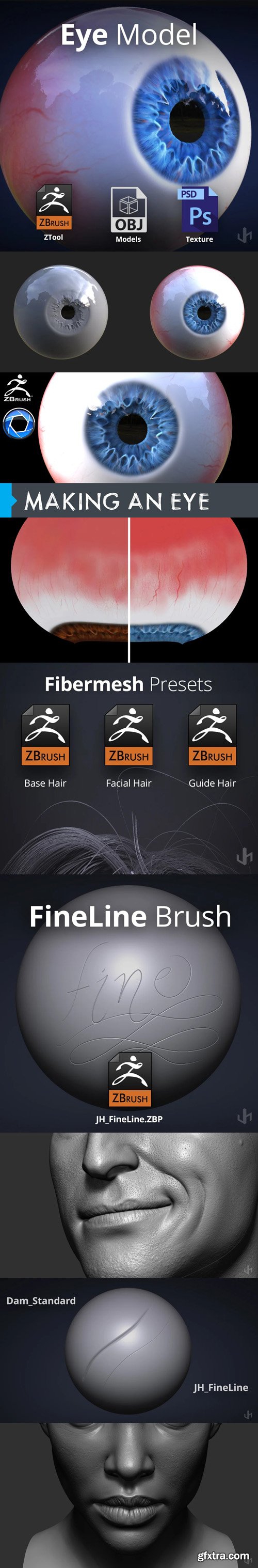 Awesome Brushes Pack for Zbrush [Vol.2] + 3D Models