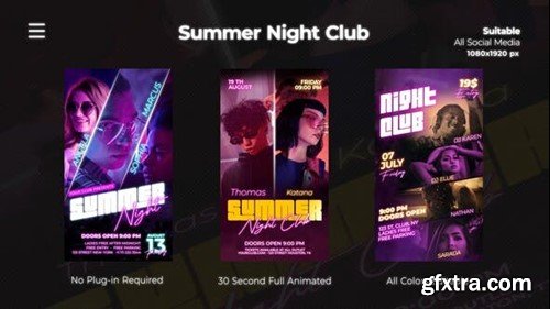 Videohive Summer Night Club Instagram Reels 52454721