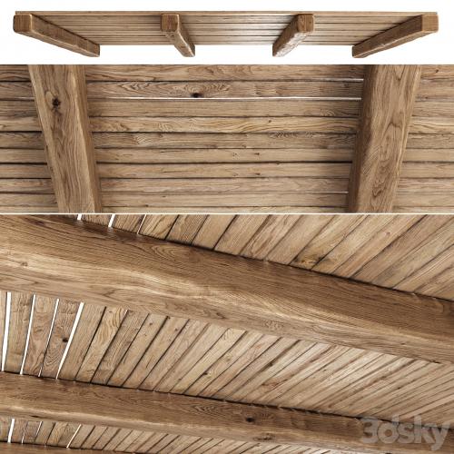 Wooden Ceiling V4 / Straight wooden ceiling