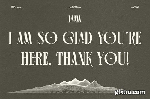 Lama | Condensed Stylish Ligature Typeface QRSNA8K