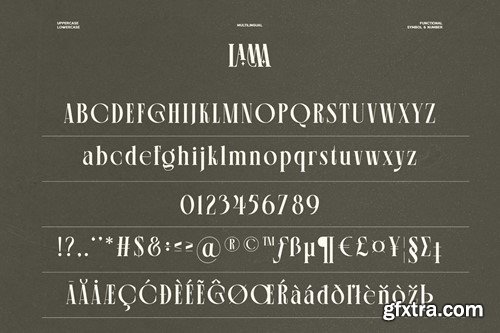 Lama | Condensed Stylish Ligature Typeface QRSNA8K