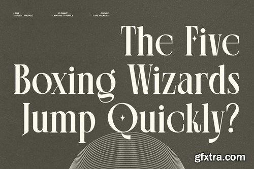 Lama | Condensed Stylish Ligature Typeface QRSNA8K