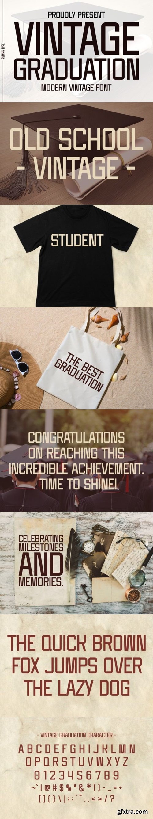 Vintage Graduation Font