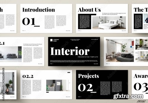 Interior Design Presentation Template 745149068