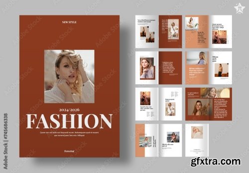 Fashion Magazine Layout 745686338