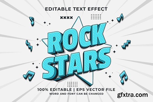 Rock Stars Vector Editable Text Effect 38LYRR9