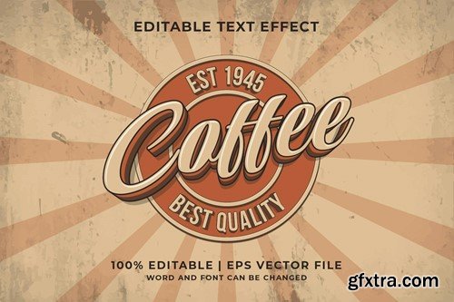 Coffee Logo Editable Text Effect 4BH88JL