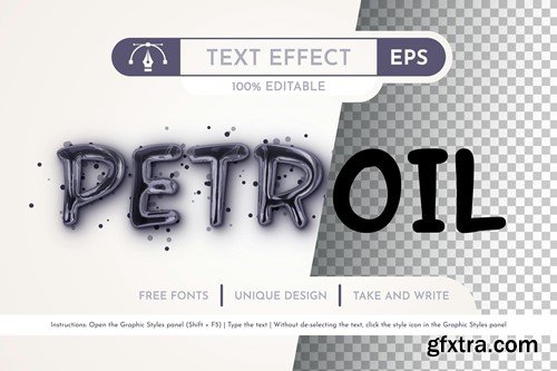 Petroil Editable Text Effect, Graphic Style C8DQLTA