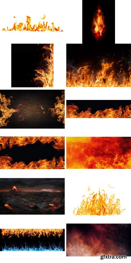 Amazing Photos, Fire Background 100xJPEG
