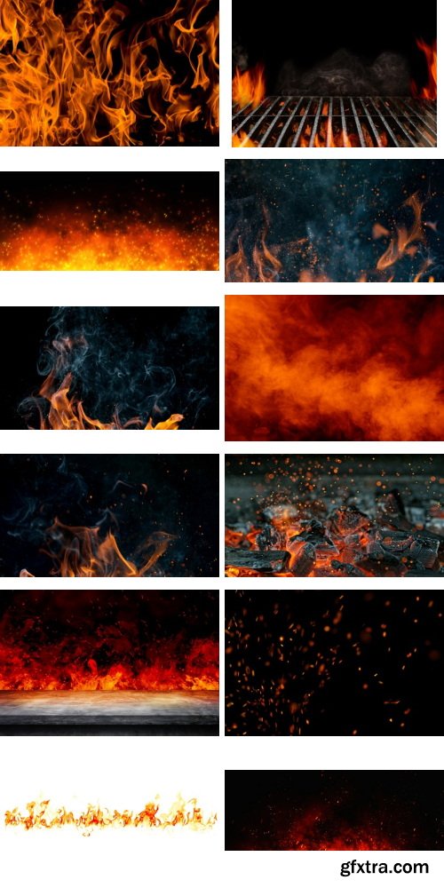 Amazing Photos, Fire Background 100xJPEG