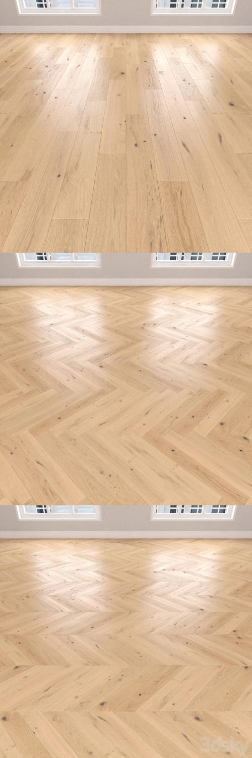 Parquet Oak light, 3 types. Christmas tree, linear, chevron.