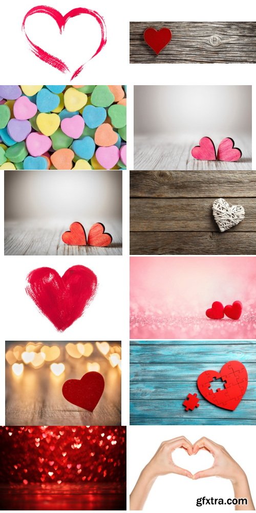 Amazing Photos, Heart Background 100xJPEG