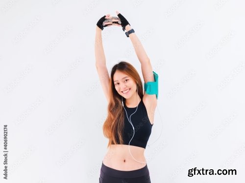 Concept Of Slim And Healthy Happy Girl Workout 6xJPEG