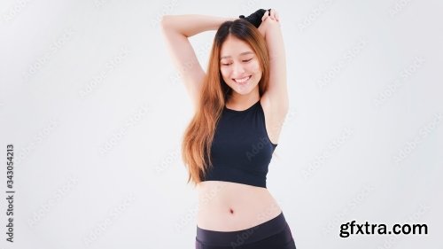 Concept Of Slim And Healthy Happy Girl Workout 6xJPEG