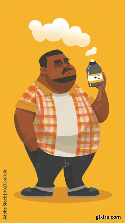 Fatigued Overweight African American Man 6xAI