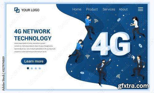 4G Network Technology Concept 7xAI