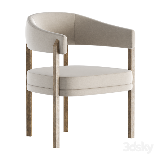 Barrel Dining Chair in Grizzly Taupe