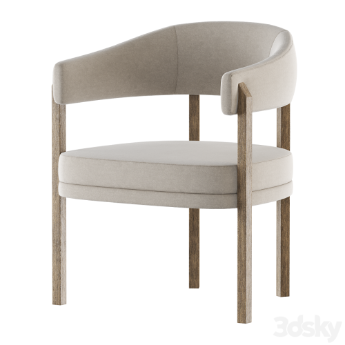 Barrel Dining Chair in Grizzly Taupe