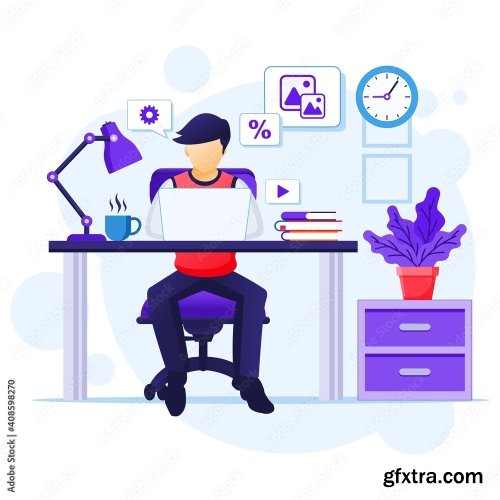 Working From Home Concept 25xAI