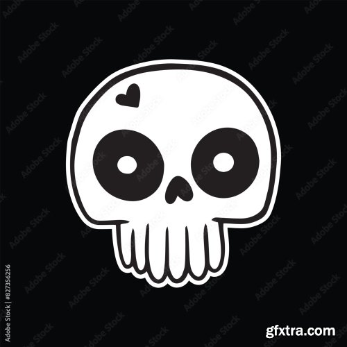 Skull Art Illustration 10xAI