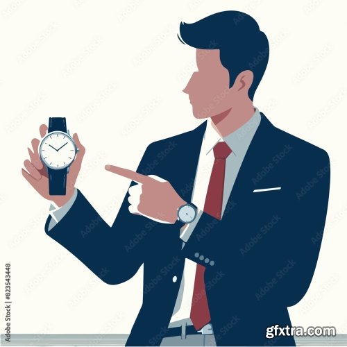 Businessman Looking At A Watch 25xAI