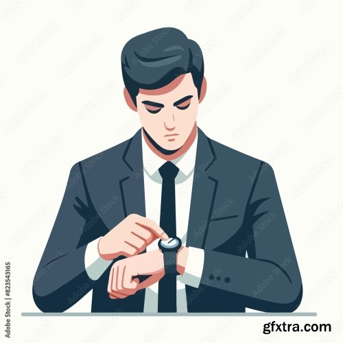 Businessman Looking At A Watch 25xAI